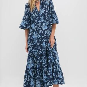 Tuckernuck Navy Floral Maxi Dress